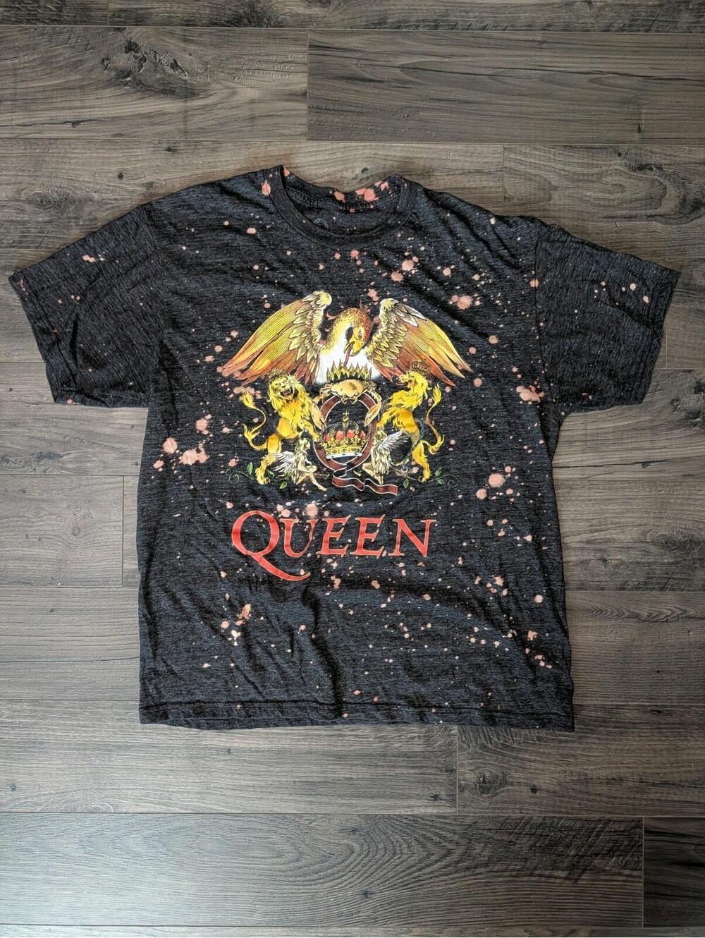 Queen Unisex Ringer T-Shirt Large Black